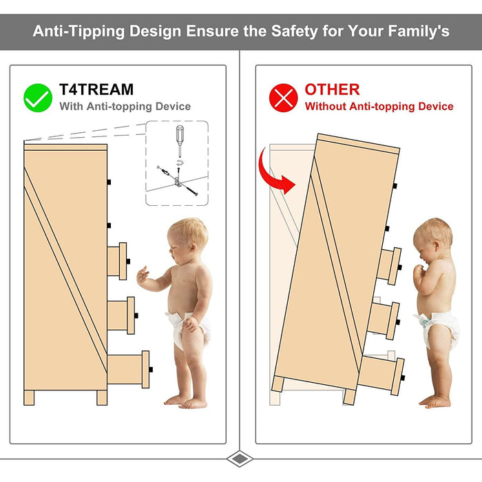 Dark Rustic Oak 5-Drawer Farmhouse Dresser