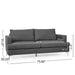 Charcoal and Silver 3 Seater Sofa