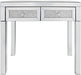 Mirrored Vanity Desk with Crystal Diamond Accents