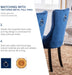 Blue Velvet Upholstered Dining Chairs Set of 6