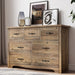 7-Drawer Double Dresser for Bedroom