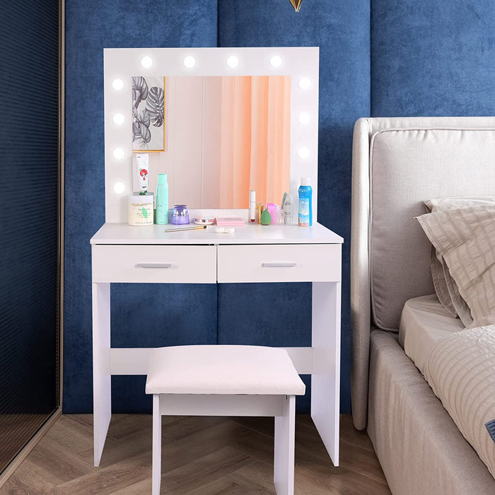 Makeup Vanity Mirror Desk With LED Lights — Rickle