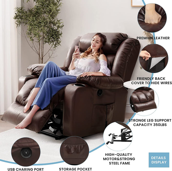 Power Lift Chairs Recliners for Elderly, Brown