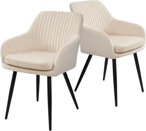 Mid Century Vanity Chairs Set of 2 in White