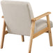 Wooden Frame Linen Armchair for Living Room