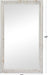 Wood Carved Beaded Wall Mirror, 28" X 1" X 48", White