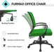 Ergonomic Green Mesh Office Chair with Armrests