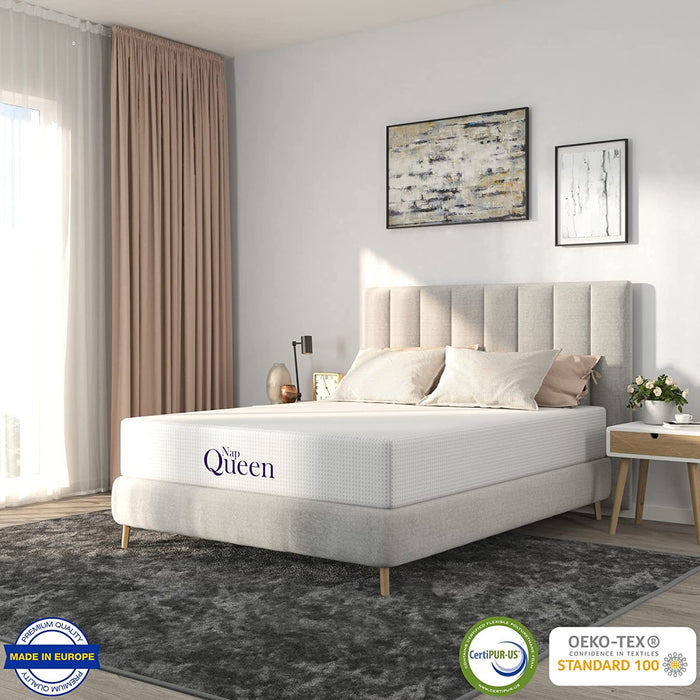 Queen Medium Firm Memory Foam Mattress, 6″ Bamboo Charcoal