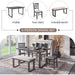 6-Piece Rustic Wood Dining Set