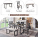 6-Piece Rustic Wood Dining Set