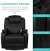 Black Executive Electric Glider Massage Recliner