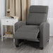 Fabric Push Back Recliner Chair, Pocket Spring, Light Grey