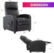 Massage Heated Recliner Home Theater Chair, Black