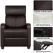 Set of 2 PU Leather Padded Recliner Chairs