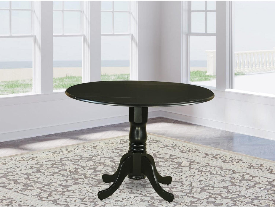 East West Furniture Modern DLT-BLK-TP Kitchen Table