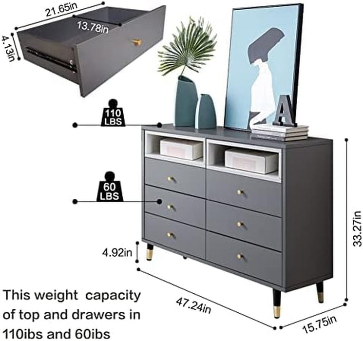 Modern 8 Drawer and 6 Drawer Chest of Drawers