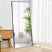 Large Black Full Body Floor Mirror, Aluminum Frame