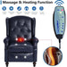 Wingback Recliner Chair with Massage and Heat (PU Leather)