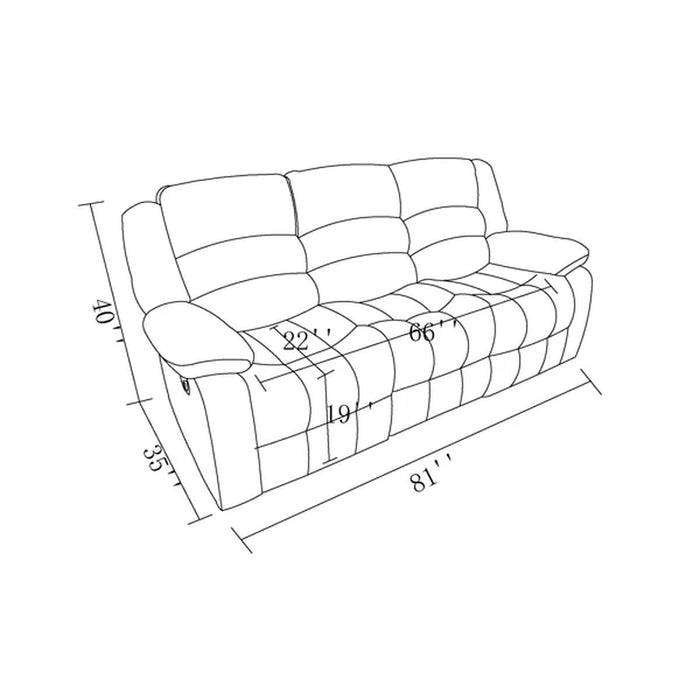 Aum 81'' Upholstered Reclining Sofa