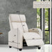 Beige Leather Massage Recliner Sofa