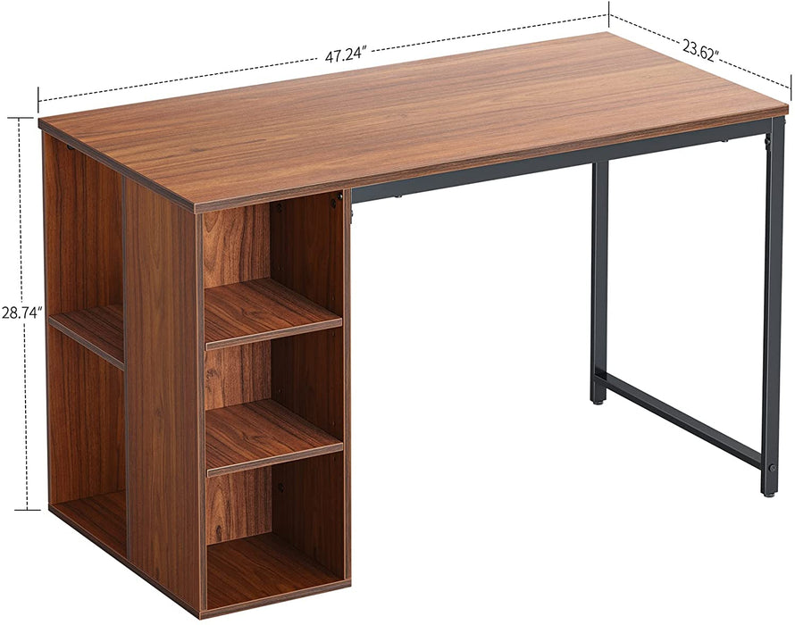 47 Inch Computer Desk with Storage Shelves