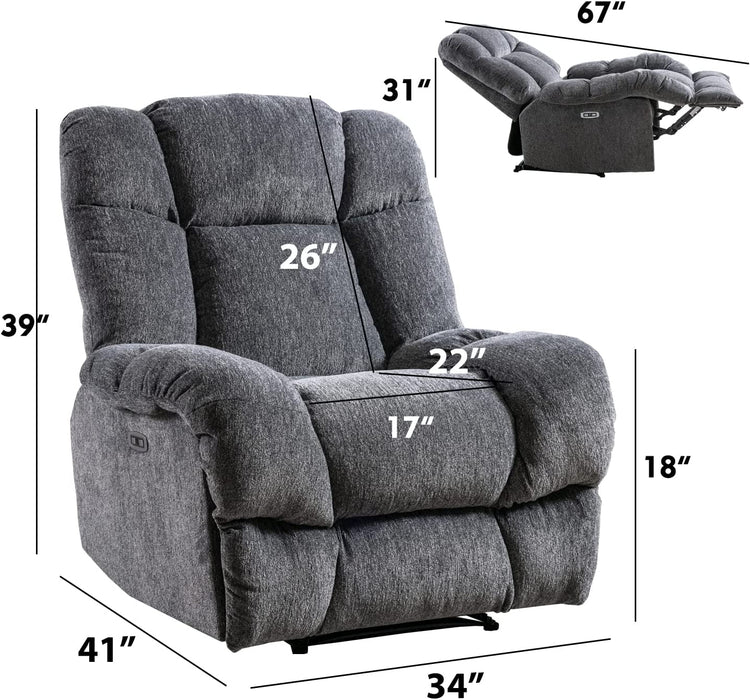 Electric Power Recliner Chairs with USB Charge Port