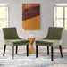 Set of 6 Green Corduroy Mid-Century Modern Chairs