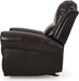 Brown Bonded Leather Gliding Recliner