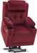 Lay Flat Lift Recliner with Power Headrest, Massage and Heat, Fabric, Burgundy, Small