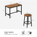 Bar Table and Chairs Set Industrial Counter Height Pub Table with 4 Chairs