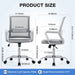 Ergonomic Grey Office Chair with Lumbar Support