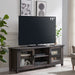 Farmhouse TV Console with Glass Cabinets & Shelves