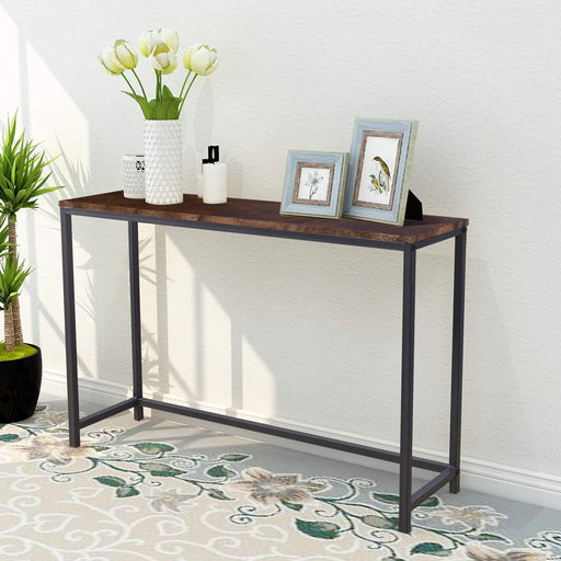 Rustic Brown Console Tables for Living Room