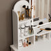 Lighted Mirror Vanity Set with Drawers and Shelves