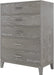 Grey Grain Wooden Storage Cabinet with 6 Drawers