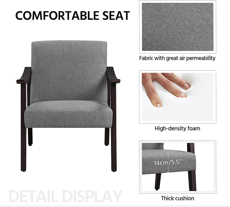 Modern Minimalist Dark Gray Accent Chair