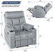 Gray Electric Power Lift Recliner with Massage and Heat