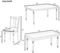 Dining Table Set for 6, 6 Piece Wood Kitchen Table Set