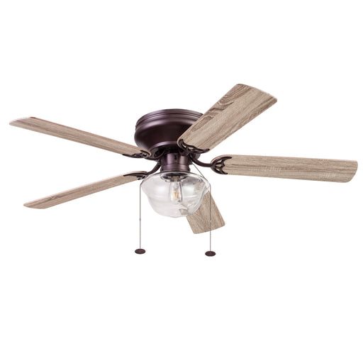 Better Homes & Gardens 52" Oil-Rubbed Bronze Traditional Ceiling Fan with 5 Blades, Light Kit, Pull Chains & Reverse Airflow