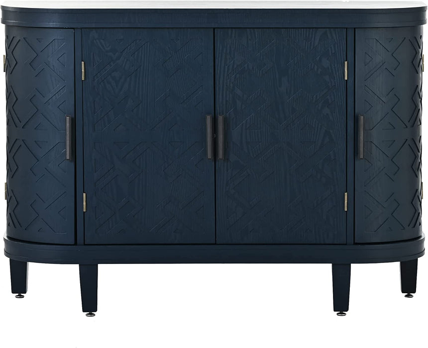 Blue Wood Buffet Sideboard