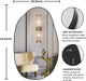 Irregular Wall Mirror, Asymmetrical Mirror Large Unique Vanity Body Mirror Black Bathroom Wall Mounted Mirror 33.5"X 20.5" Modern Shaped Dressing Mirror for Living Room Entryway