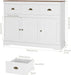 Buffet Cabinet Storage Kitchen Cabinet Sideboard Farmhouse Buffet Server, Antique White