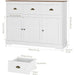 Buffet Cabinet Storage Kitchen Cabinet Sideboard Farmhouse Buffet Server, Antique White
