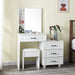 White Vanity Set with Lighted Mirror