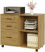 Mobile File Cabinet with Open Storage Shelf