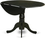 Dublin round Table with Two 9″ Drop Leaves, Black