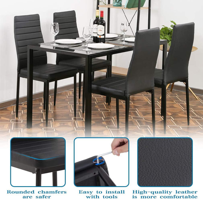 Rectangular Modern Dining Table Set for Small Spaces