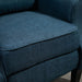 Dark Blue Wingback Recliner with Massage & Heat