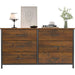 Industrial 6-Drawer Double Dresser