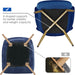 Modern Blue Velvet Wingback Chair with Metal Legs